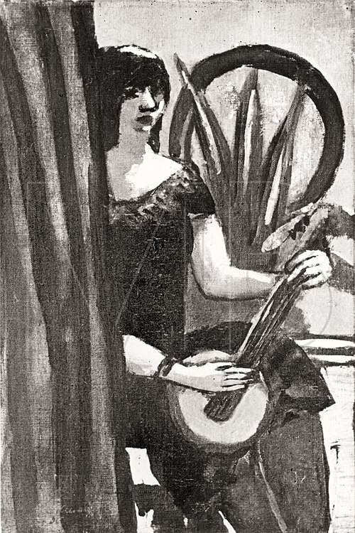 Lute Player / Banjo-Playing Woman, 1930, Max Beckmann
