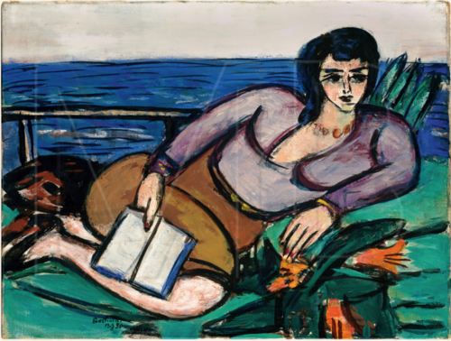 Reclining Woman by the Sea, 1950, Max Beckmann