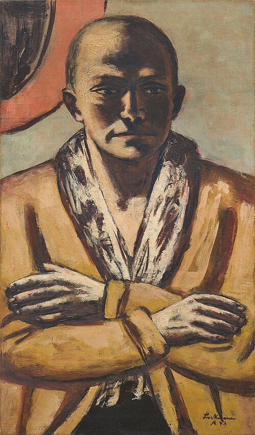 Self-Portrait Yellow-Pink, 1943, Max Beckmann