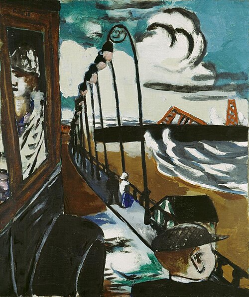Beach Promendade in Scheveningen, 1928, Max Beckmann
