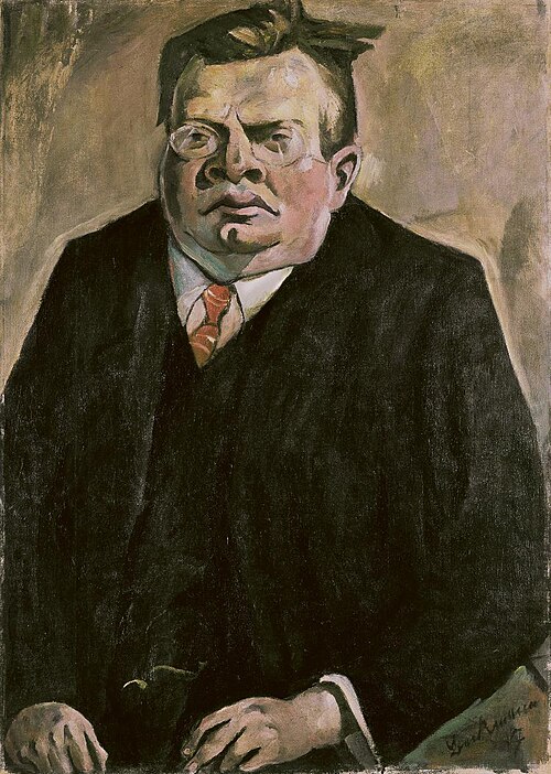 Portrait of Max Reger, 1917, Max Beckmann