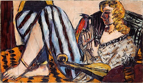 Woman with Red Rooster, 1941, Max Beckmann