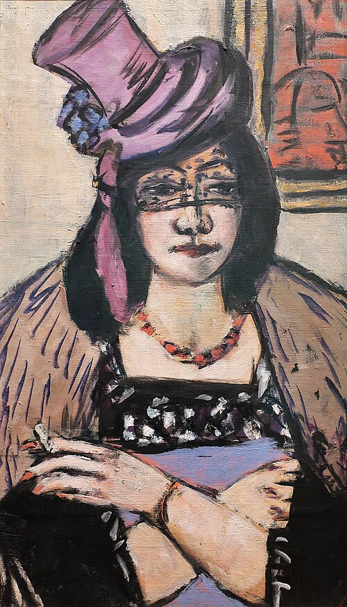 Lady with hat and veil, 1941, Max Beckmann