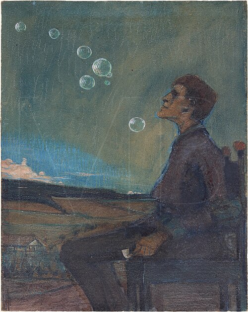 Self-Portrait with Soap Bubbles, 1900, Max Beckmann