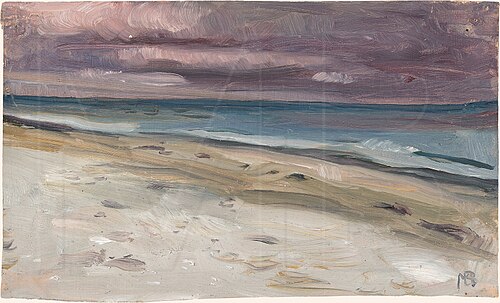 Seashore, Violet Sky, 1902, Max Beckmann