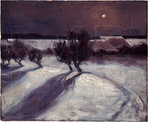 Snow Landscape in Moonlight, 1902, Max Beckmann