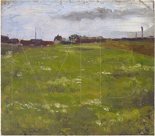 Meadow Landscape with Houses, 1903, Max Beckmann