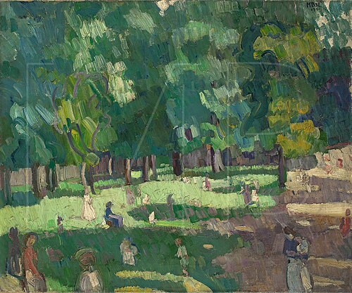 Playground in the Old Botanical Garden, 1905, Max Beckmann