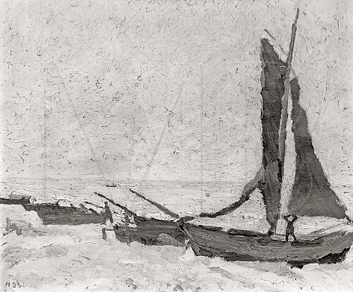 Boats and Sea against the Sun, 1907, Max Beckmann