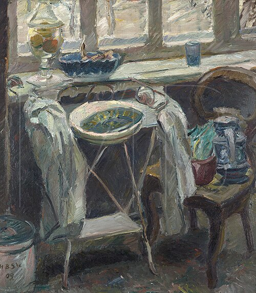 Still Life with View from the Studio onto the Snow, 1909, Max Beckmann