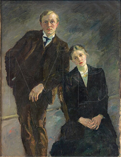 Double Portrait of Max Beckmann and Minna Beckmann-Tube, 1909, Max Beckmann