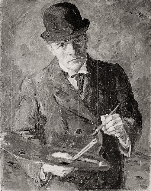 Self-Portrait with Hat, 1910, Max Beckmann