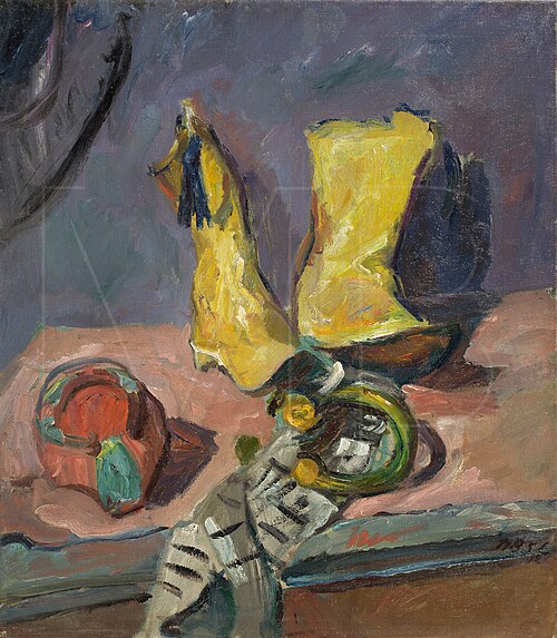 Still Life with Yellow Boots, 1912, Max Beckmann