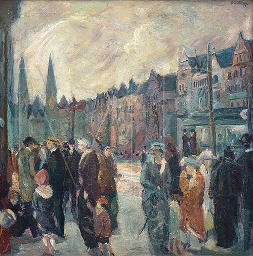 The Tauentzienstrasse in Berlin, 1913, Max Beckmann