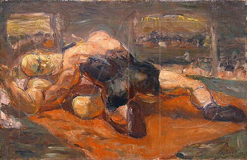 Wrestlers, 1913, Max Beckmann