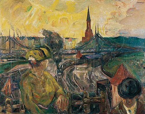 View of the Gesundbrunnen Station, 1914, Max Beckmann
