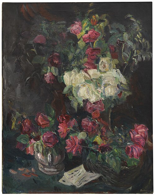 Still Life with Red Roses, 1914, Max Beckmann