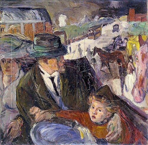 In the Automobile, 1914, Max Beckmann