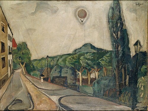 Landscape with Balloon, 1917, Max Beckmann