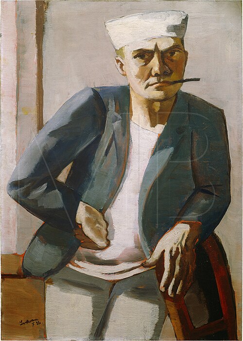 Self-Portrait with White Cap, 1926, Max Beckmann