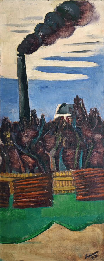 Landscape with Smoking Chimney, 1927, Max Beckmann