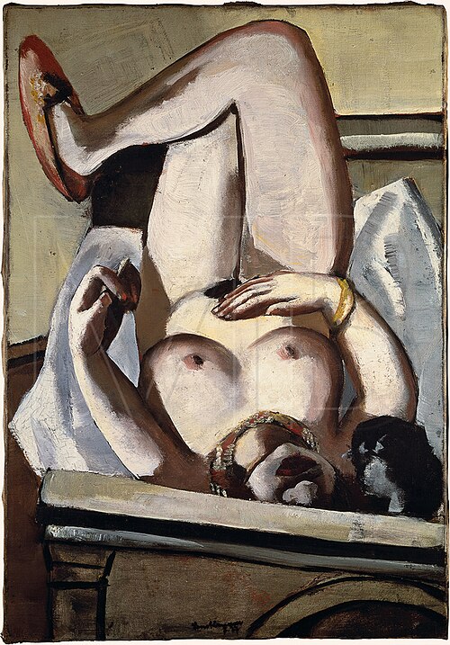 Female Nude with Dog, 1927, Max Beckmann