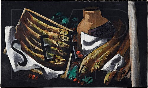 Smoked Herrings / Seafood Show-Window, 1928, Max Beckmann
