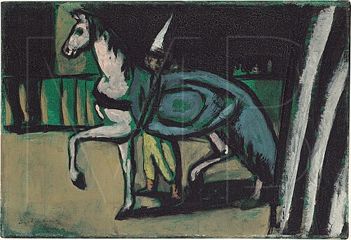 Horse with Clown / Circus, 1930, Max Beckmann
