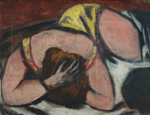 Small Female Nude (Pink and Brown), 1930, Max Beckmann
