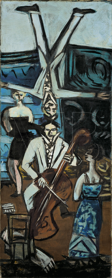 Small Variety Show (Mauve and Blue) / Artists, 1933, Max Beckmann