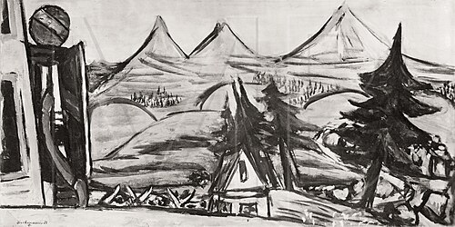 Landscape with Filling Station, 1933, Max Beckmann