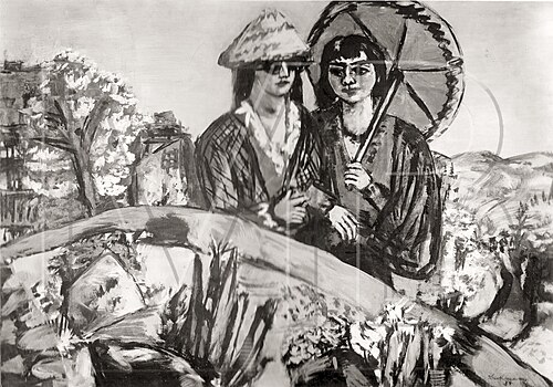 Two Ladies in the Garden in Ohlstadt, 1934, Max Beckmann
