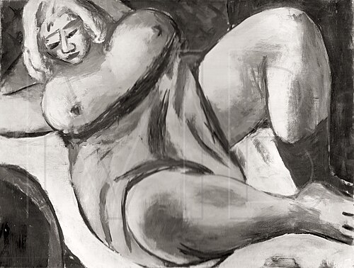 Reclining Semi-Nude, 1934, Max Beckmann