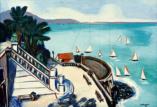 View from the Terrace in Monte Carlo, 1935, Max Beckmann