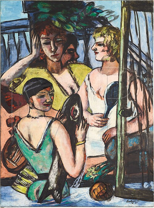 The Three Sisters / Four Women Bathing / Women at the bath, 1935, Max Beckmann