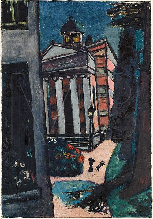Stourdza Chapel / Rainy Day in Baden-Baden, 1935, Max Beckmann