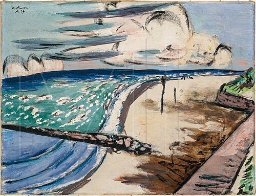 North Sea Landscape II (Passing Clouds) /  North Sea II with Curved Horizon, 1937, Max Beckmann