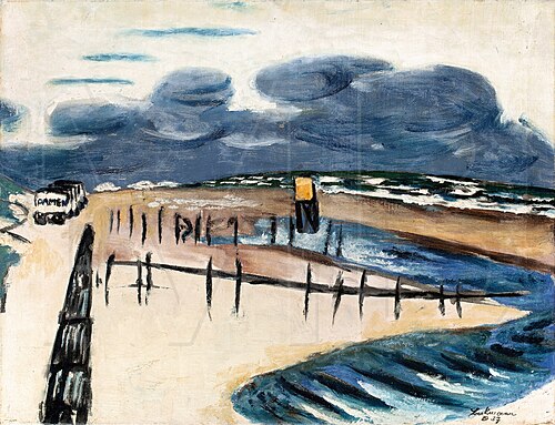 Stormy North Sea (Wangerooge) / North Sea Landscape III, with Curved [Arched] Horizon, 1937, Max Beckmann
