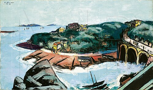 View of Outskirts of Marseille by the Sea, 1937, Max Beckmann