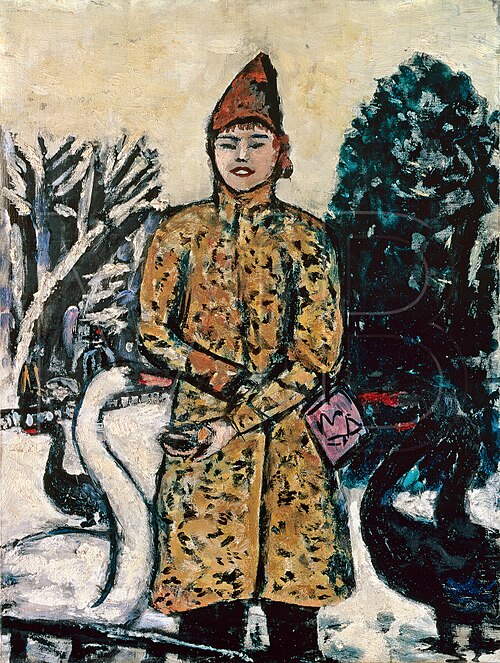 Quappi with Swans, 1939, Max Beckmann