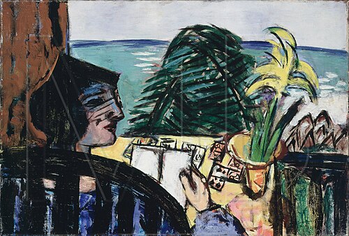 Woman Reading at the beach, 1939, Max Beckmann