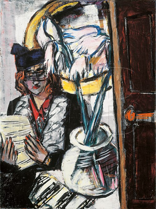 Woman with Flowers, 1940, Max Beckmann
