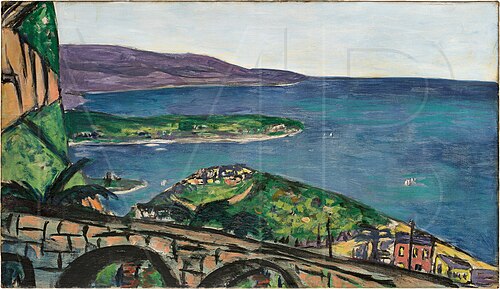 View of Cap Martin (Blue), 1940, Max Beckmann