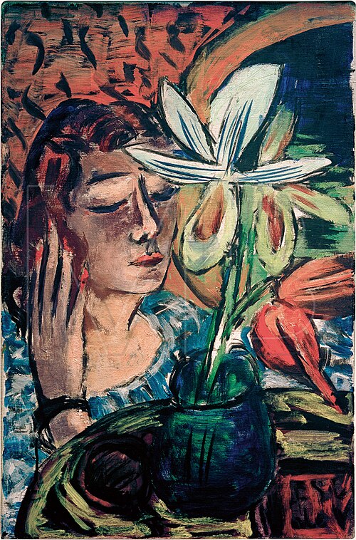 Woman with Orchids, 1940, Max Beckmann