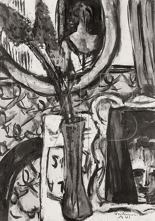 Still Life with Lilac in Shadow, 1941, Max Beckmann