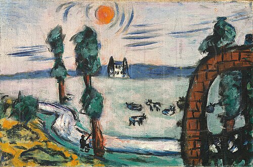 Foggy Landscape with Cows, 1941, Max Beckmann