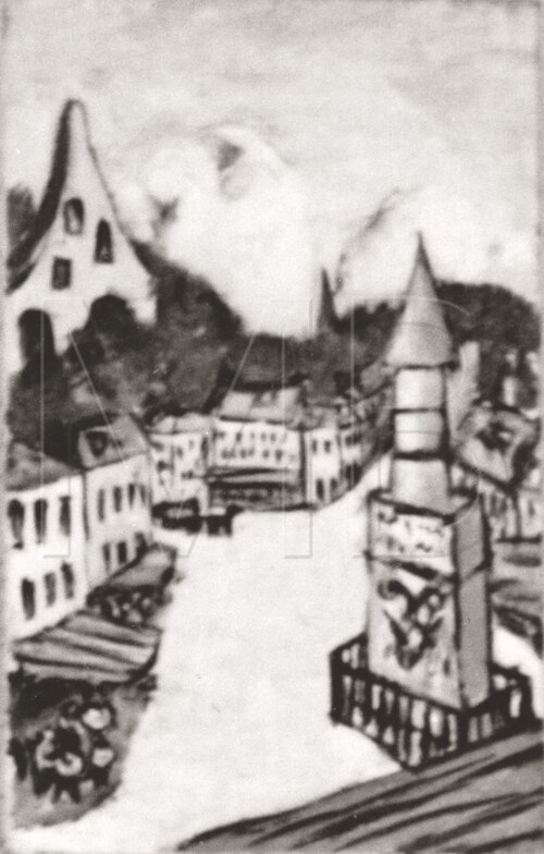 Small Square in Valkenburg, 1941, Max Beckmann