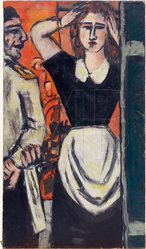 Waiter and Checkroom Girl, 1941, Max Beckmann