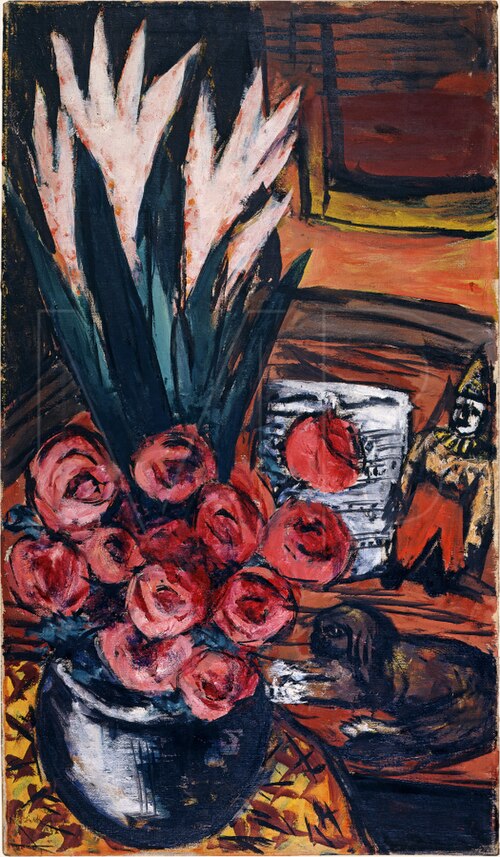 Still Life with Red Roses and Butchy, 1942, Max Beckmann