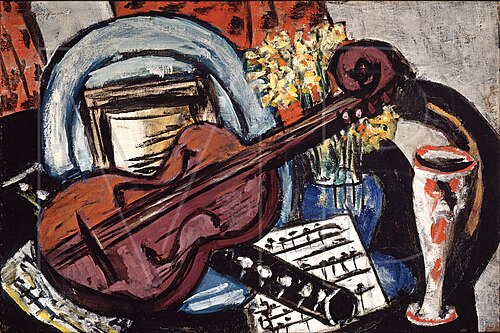 Still Life with Violin and Flute, 1942, Max Beckmann